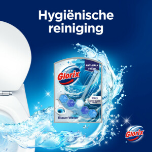Glorix Toiletblok Blauw Water Bleek - 4.95 euro