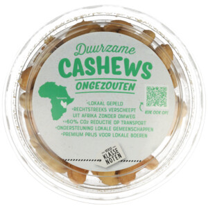 6x Verse Klassenoten Duurzame Cashews XXL  Ongezouten - 18.63 euro