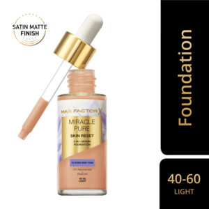 Max Factor Miracle Pure 2in1 Skin Reset Serum Foundation Light - 17.49 euro