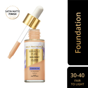 Max Factor Miracle Pure 2in1 Skin Reset Serum Foundation Fair to Light - 16.99 euro