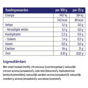 Vitakruid Clear Whey Isolate Pink Lemonade - 34.89 euro