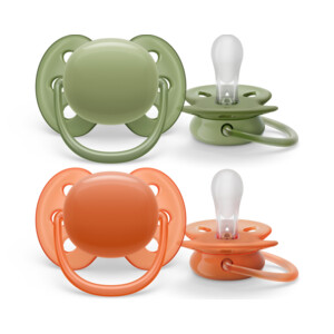 Philips Avent Fopspeen Ultra Soft Fopspeen 18+ mnd Groen Oranje - 9.59 euro