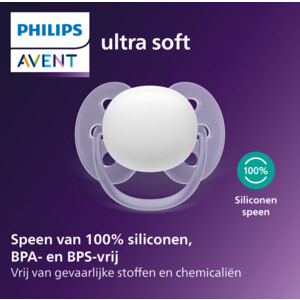 Philips Avent Fopspeen Ultra Soft Fopspeen 18+ mnd Groen Oranje - 9.59 euro