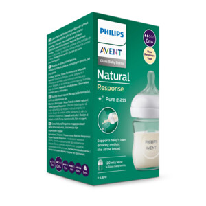 Philips Avent Glazen Babyfles Natural Response Glazen Babyfles 0+ mnd - 13.29 euro
