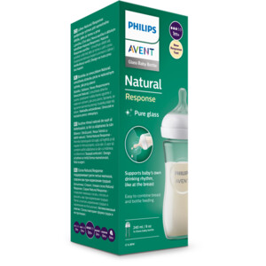 Philips Avent Natural Response Glazen Babyfles 1+ mnd - 14.99 euro