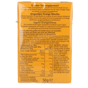 2x Ricola Gember Sinaasappelmunt Suikervrij Doosje - 3.88 euro