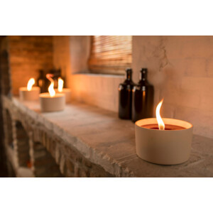 4x SPAAS Urban Flame Buitenkaars cementlook ± 15 branduren - 23.21 euro