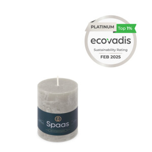 SPAAS Rustieke Pillarkaars ± 35 branduren Lichtgrijs - 2.79 euro