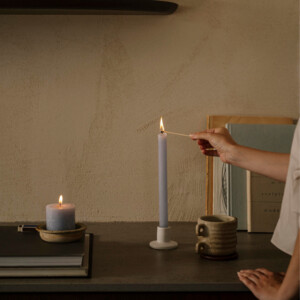 SPAAS Rustieke Pillarkaars ± 35 branduren Lichtblauw - 3.15 euro