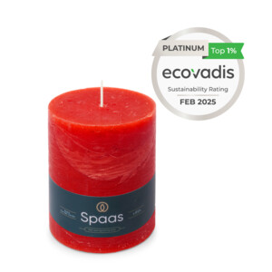 SPAAS Rustieke Pillarkaars ± 95 branduren Rood - 6.99 euro
