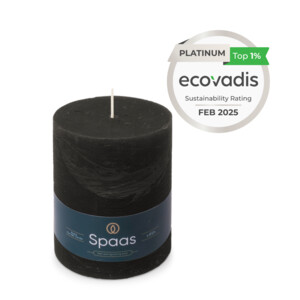 SPAAS Rustieke Pillarkaars ± 95 branduren Zwart - 6.99 euro