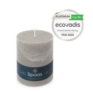 SPAAS Rustieke Pillarkaars ± 95 branduren Lichtgrijs - 7.55 euro