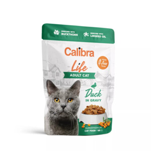 28x Calibra Life Adult Kattenvoer Nat Eend