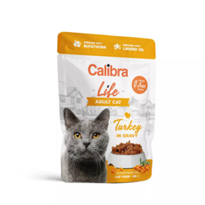 28x Calibra Life Adult Kattenvoer Nat Kalkoen