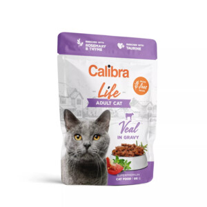 28x Calibra Life Adult Kattenvoer Nat Kalf