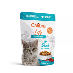 28x Calibra Life Sterilised Kattenvoer Nat Eend in Gelei
