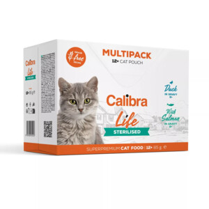 12x Calibra Life Sterilized Multipack Kattenvoer Nat