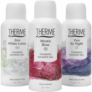 3x Therme Foaming Shower Favorites Geschenkset Zen White Lotus + Mystic Rose + Zen by Night - 34.88 euro