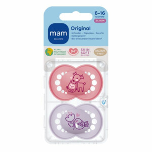 MAM Fopspeen Original Silikon 6-16 mnd Roze - 8.75 euro