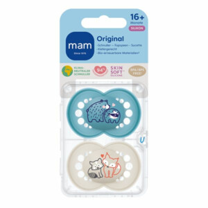 MAM Fopspeen Original Silikon 16+ mnd Blauw - 8.35 euro