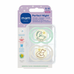 MAM Fopspeen Perfect Night Silikon 6-16 mnd Universeel - 11.35 euro