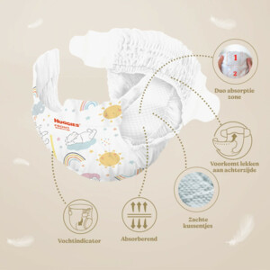 4x Huggies Extra Care Newborn Luiers Maat 2 (3 - 6 kg) - 39.96 euro