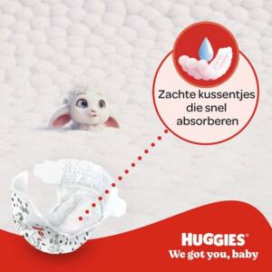 3x Huggies Little Movers Luiers Maat 4 (7 - 18 kg) - 37.99 euro