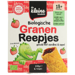 4x de Kleine Keuken Granenreepjes Aardbei & Appel - 13.1 euro
