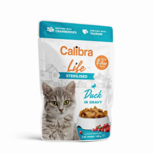 Calibra Life Sterilised Kattenvoer Nat Eend in Gelei