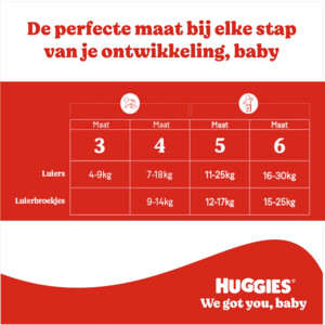 3x Huggies Little Movers Luiers Maat 6 (15 - 30 kg) - 45.99 euro
