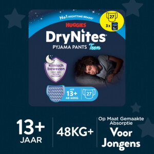 3x Huggies Absorberende Luierbroekjes Boy 13+ jaar - 21.2 euro