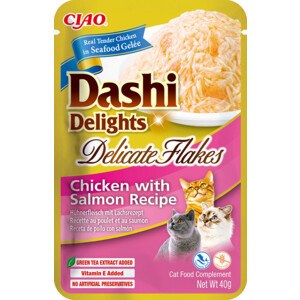 Ciao Dashi Delights Delicate Flakes Kattenvoer Nat Chicken & Salmon - 1.35 euro
