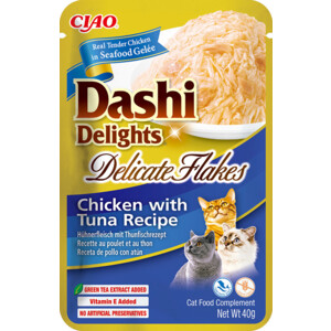 Ciao Dashi Delights Delicate Flakes Kattenvoer Nat Chicken & Tuna - 1.35 euro
