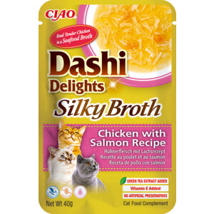 12x Ciao Dashi Delights Silky Broth Kattenvoer Nat Chicken & Salmon 40 gr