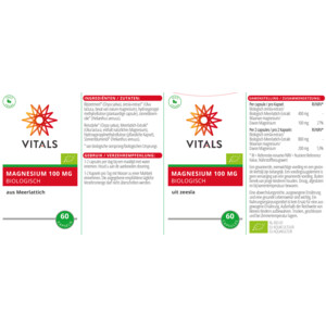 2x Vitals Magnesium Biologisch 100mg - 37.18 euro