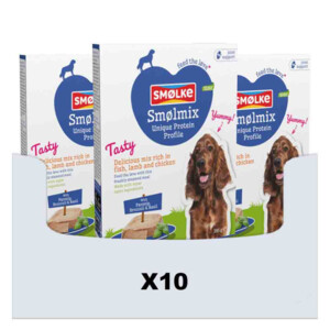 10x Smolke Vers Gestoomd Hondenvoer Nat Smølmix
