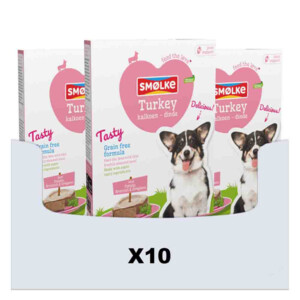 10x Smolke Vers Gestoomd Hondenvoer Nat Turkey
