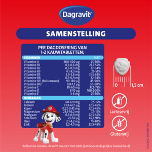 Dagravit Multivitamine Kids Extra 3-5 Jaar Paw Patrol - 10.65 euro