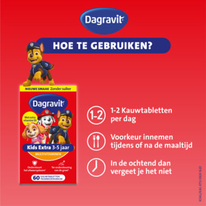 Dagravit Multivitamine Kids Extra 3-5 Jaar Paw Patrol - 10.65 euro