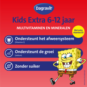 Dagravit Multivitamine Kids Extra 6-12 Jaar Spongebob - 11.29 euro