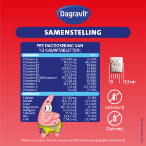 Dagravit Multivitamine Kids Extra 6-12 Jaar Spongebob - 11.29 euro