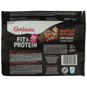8x Gerlinea Fit & Protein Reep Chocolate Almond - 14.33 euro