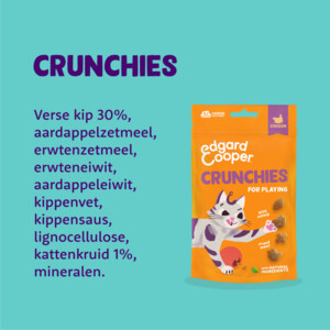 Edgard & Cooper Adult Crunchies Kattensnack Kip 50 gr