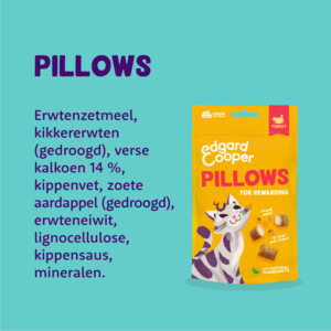 Edgard & Cooper Adult Pillows Kattensnack Kalkoen 60 gr
