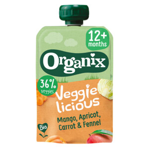 Organix Knijpfruit Box 12+ mnd - Mix van 4 smaken Pakket - 37.02 euro