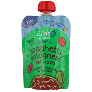6x Ella's Kitchen Biologisch Maaltijdzakje 7+m Spaghetti Bolognese + Kaas - 11.65 euro