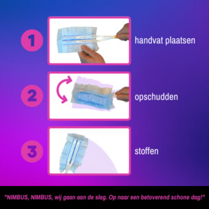 4x NIMBUS Magic Duster Handvat + 2 Navullingen - 4.19 euro