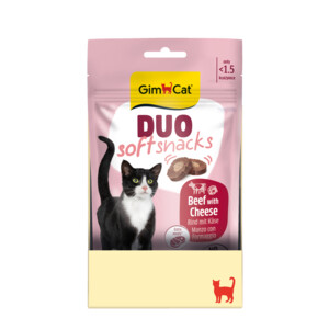 12x GimCat Duo Kattensnack Rund & Kaas 50 gr