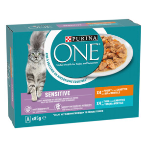 Purina ONE Kattenvoer Nat Adult Sensitive Kip & Tonijn - 7.79 euro