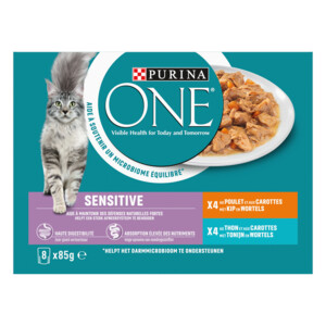 Purina ONE Kattenvoer Nat Adult Sensitive Kip & Tonijn - 7.79 euro